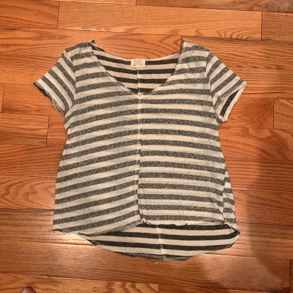 Project Social T striped white gray wearever tee size XS - Picture 2 of 3